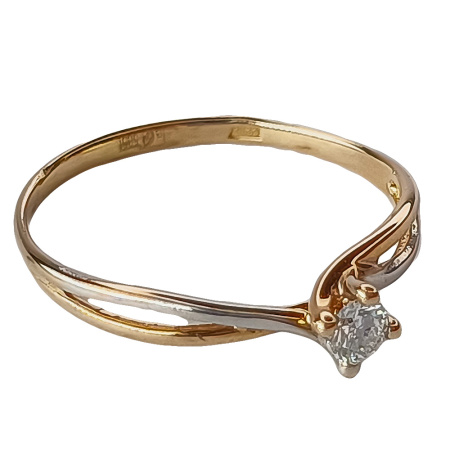 Кольцо из золота 585 пробы с бриллиантом