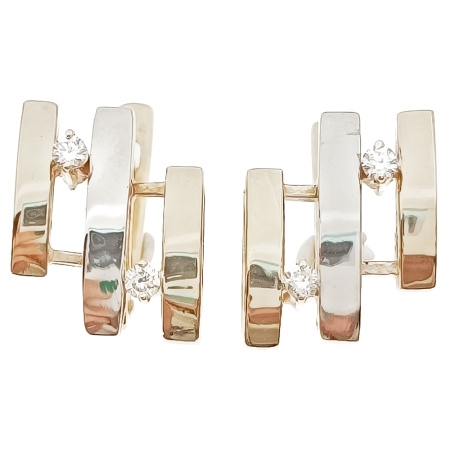 Серьги из золота 585 пробы с бриллиантами