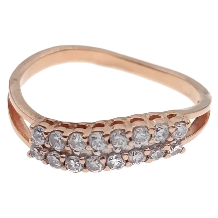 Кольцо из золота 585 пробы с фианитом