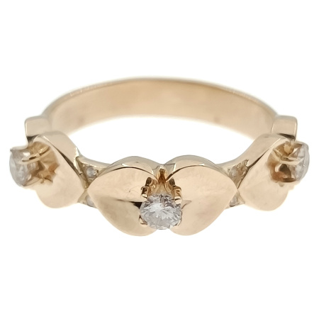 Кольцо из золота 585 пробы с бриллиантами