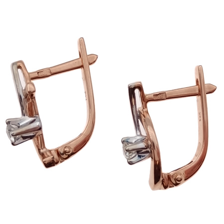 Серьги из золота 585 пробы с бриллиантами