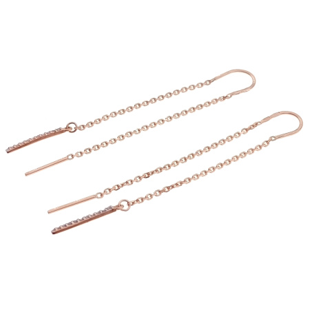 Серьги из золота 585 пробы с фианитом