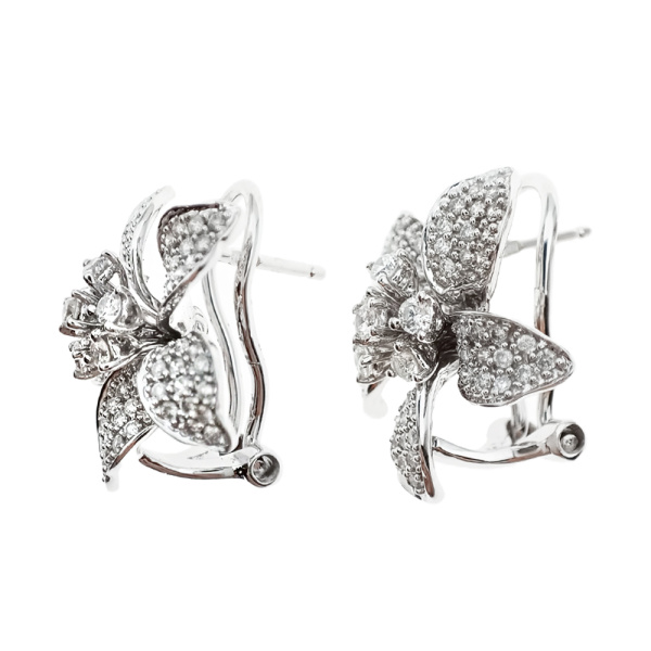 Серьги из золота 585 пробы с бриллиантами