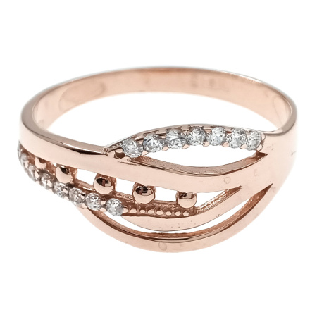 Кольцо из золота 585 пробы с фианитом