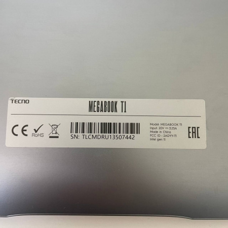 Ноутбук Tecno Megabook T1 14,1"/Core i5-1155G7/ 16 Гб/ SSD 512 Гб