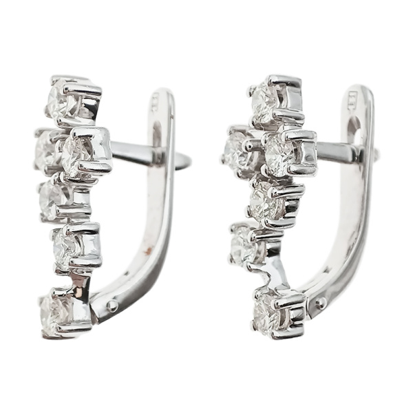 Серьги из золота 585 пробы с бриллиантами