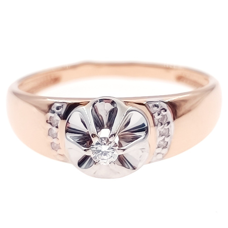 Кольцо из золота 585 пробы с бриллиантами