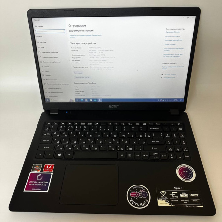 Ноутбук ACER Aspire 3 N19C1 A315-56-313U 15,6" : Intel Core i3-1005G1, 1.2 ГГц/ 4 Гб/ 128 Гб/ Intel UHD Graphics
