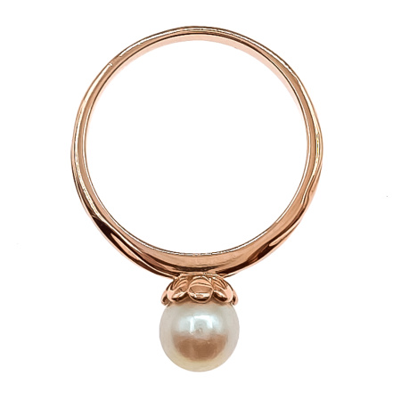 Кольцо из золота 585 пробы с жемчугом