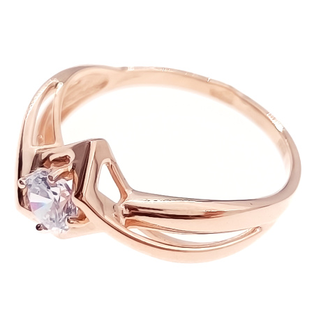 Кольцо из золота 585 пробы с фианитом