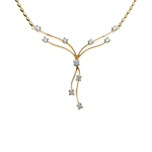 Колье из золота 750 пробы с бриллиантами