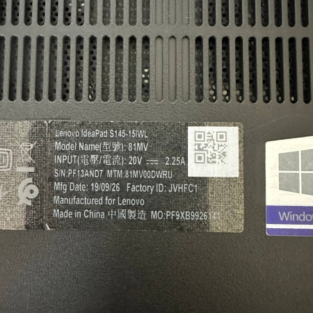 Ноутбук LENOVO ideapad  s145-15wl 15,6"/  Intel Pentium Gold 5405U, 2.3 ГГц/ 4 Гб/ 128 Гб/ Intel UHD Graphics 610