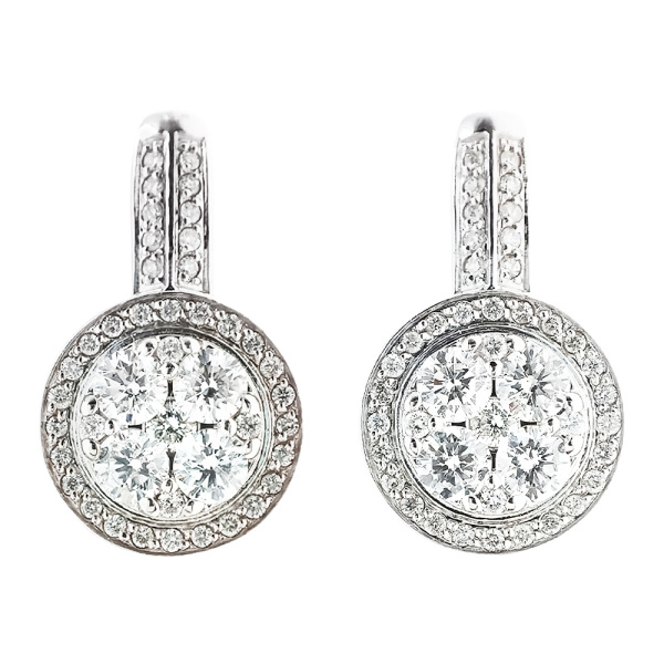 Серьги из золота 585 пробы с бриллиантами