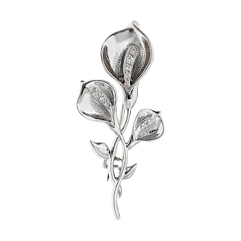 Брошь из золота 585 пробы с бриллиантами