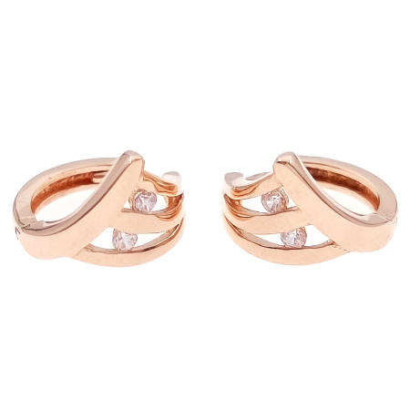 Серьги из золота 585 пробы с фианитом