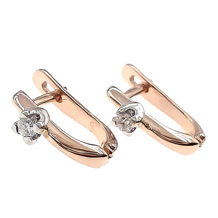 Серьги из золота 585 пробы с бриллиантами