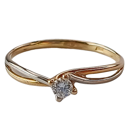 Кольцо из золота 585 пробы с бриллиантом