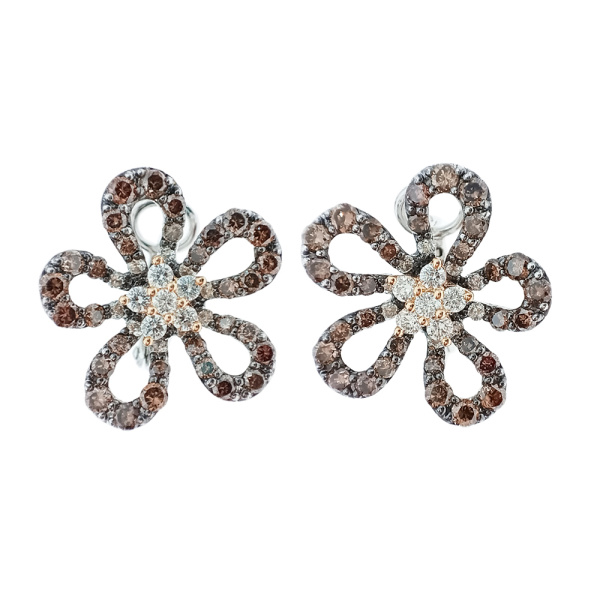 Серьги из золота 585 пробы с бриллиантами