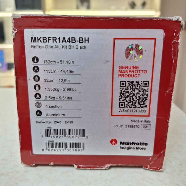 Штатив Manfrotto Befree one manfrotto befree one