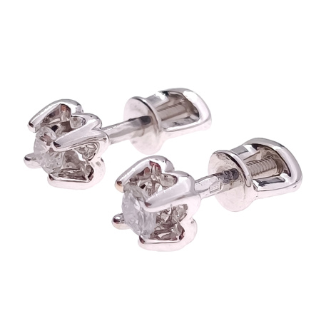 Пусеты из золота 585 пробы с бриллиантами