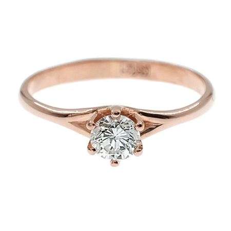 Кольцо из золота 585 пробы с бриллиантом