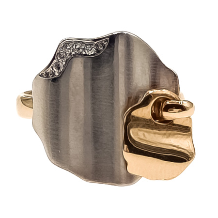 Кольцо из золота 585 пробы с фианитом