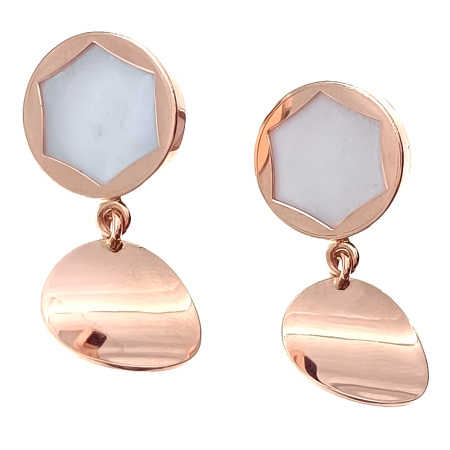 Серьги из золота 585 пробы с перламутром