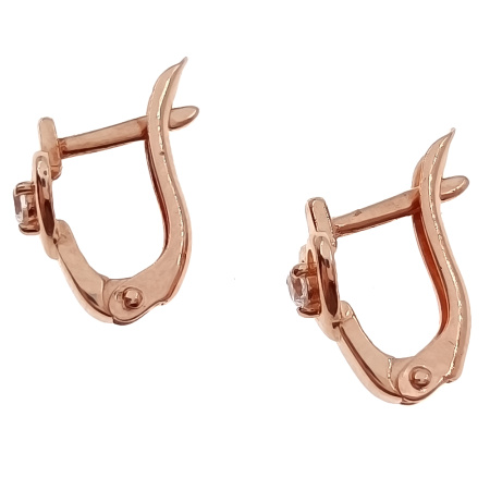 Серьги из золота 585 пробы с фианитом