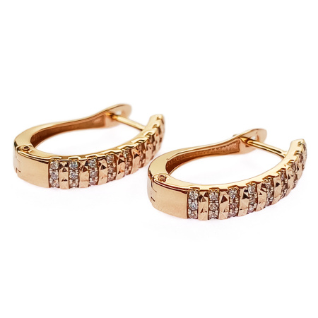 Серьги из золота 585 пробы с фианитом