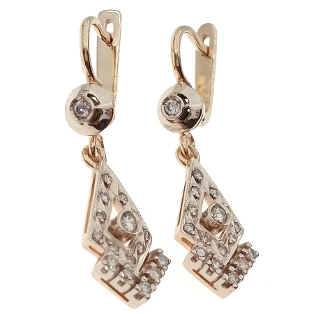 Серьги из золота 750 пробы с бриллиантами