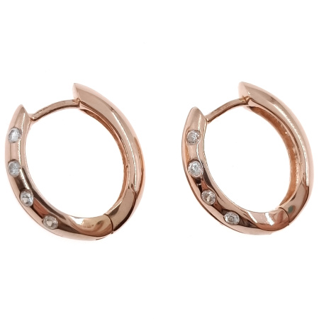 Серьги из золота 585 пробы с фианитом