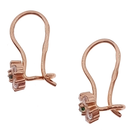 Серьги из золота 585 пробы с фианитом