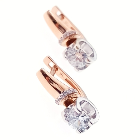 Кольцо из золота 585 пробы с фианитом