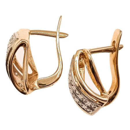 Серьги из золота 585 пробы с бриллиантами