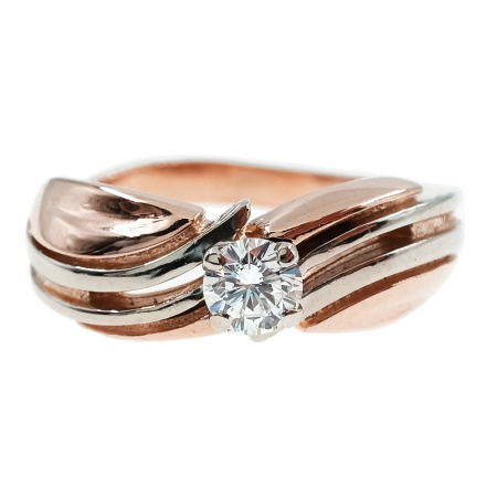 Кольцо из золота 585 пробы с бриллиантом