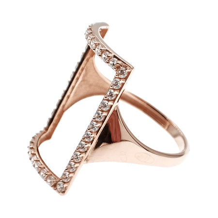 Кольцо из золота 585 пробы с фианитом