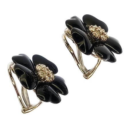 Серьги из золота 750 пробы с бриллиантами