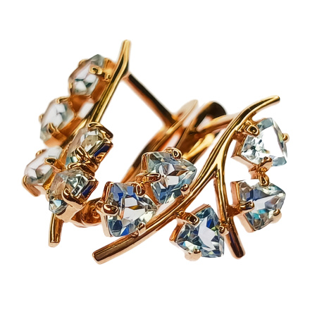 Серьги из золота 585 пробы с топазом