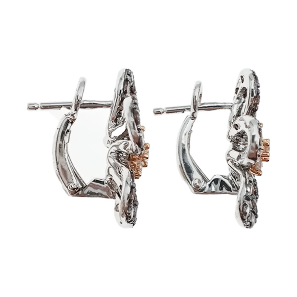 Серьги из золота 585 пробы с бриллиантами