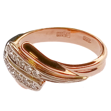 Кольцо из золота 585 пробы с бриллиантами