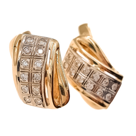 Серьги из золота 585 пробы с бриллиантами