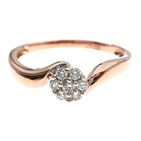 Кольцо из золота 585 пробы с бриллиантами