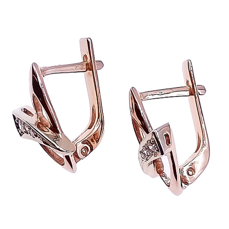 Серьги из золота 585 пробы с бриллиантами