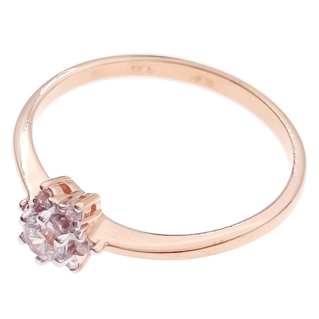 Кольцо из золота 585 пробы с фианитом