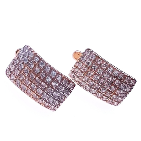 Серьги из золота 585 пробы с фианитом
