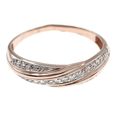 Кольцо из золота 585 пробы с фианитом