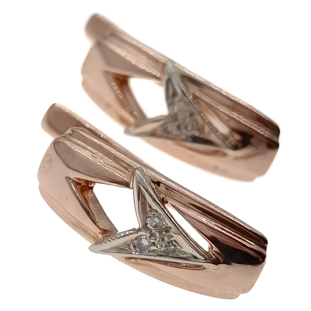 Серьги из золота 585 пробы с бриллиантами