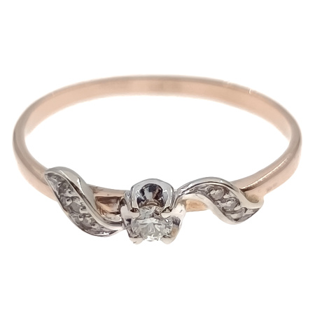 Кольцо из золота 585 пробы с бриллиантами