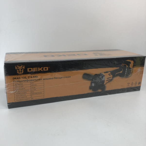 Ушм аккумуляторная DEKO DKAG-125, 2*4.0Ah 