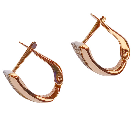 Серьги из золота 585 пробы с фианитом